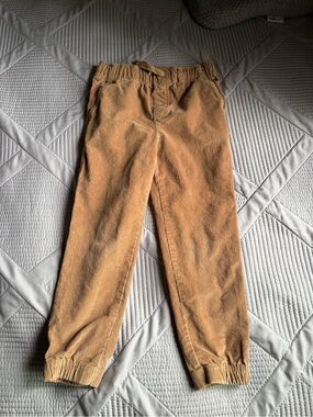 Kids Corduroy Joggers in Camel Tan